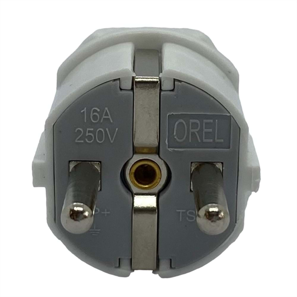 Topraklı Erkek Fiş Düz Tip 16A 250V / TS TFB 1010