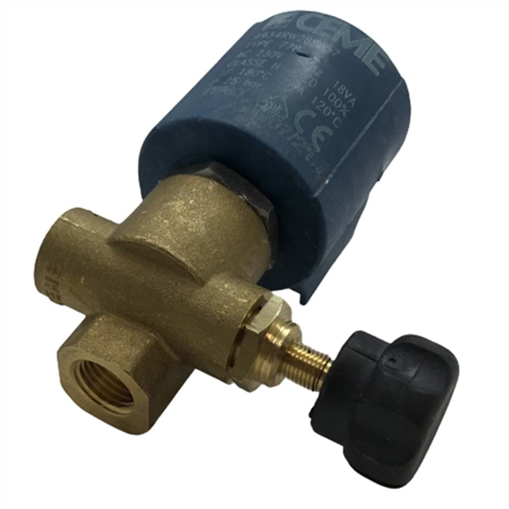 Ütü Solenoid Valf 1/4 (2 Yollu-Ayarlı-Büyük Soketli) / 9934