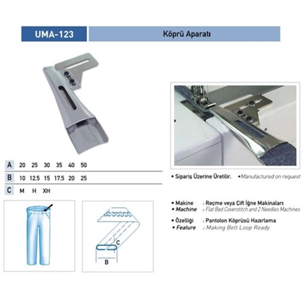 Köprü Aparatı 20X10mm / UMA-123