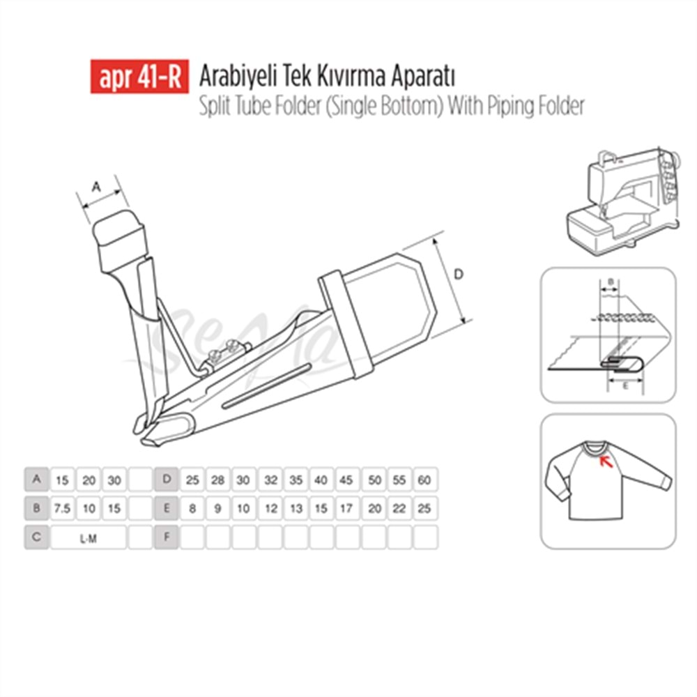 Arabiye Tek Kıvırma Apara 45X17mm / APR 41-R