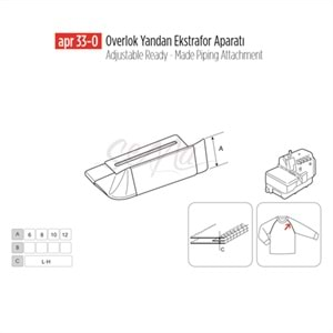 Overlok Yandan Ekstrafor Aparatı 22Mm/ APR 33-O