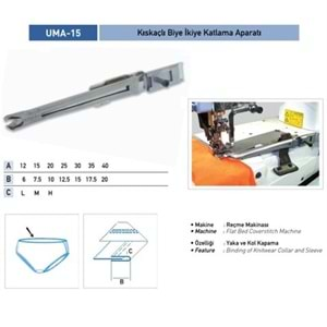 Bant Reçme İkiye Katlama Apara 10X5mm / UMA-15