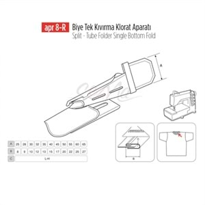 Biye Tek Kıvırma Klorat(Etek) Apara 50X20mm / APR 8-R