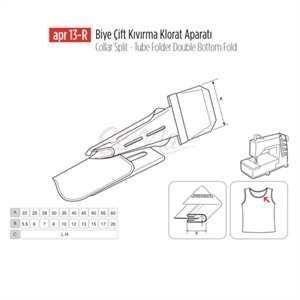 Biye Çift Kıvırma Klorat(Etek) Apara 30X8mm / APR 13-R