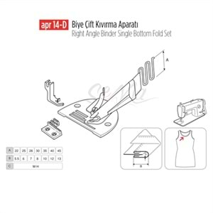 Biye Çift Kıvırma Apara 40X12mm / APR 14-D