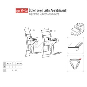 Üstten Gelen Ayarlı Lastik Apara 35Mm/APR81-0(A)