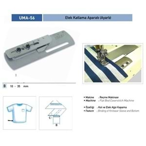 Etek Katlama Aparatı Ayarlı / UMA-56