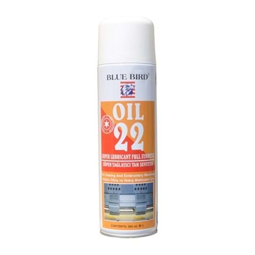 Oil 22 Sentetik Yağlayıcı Sprey 500Ml / BLUE.028